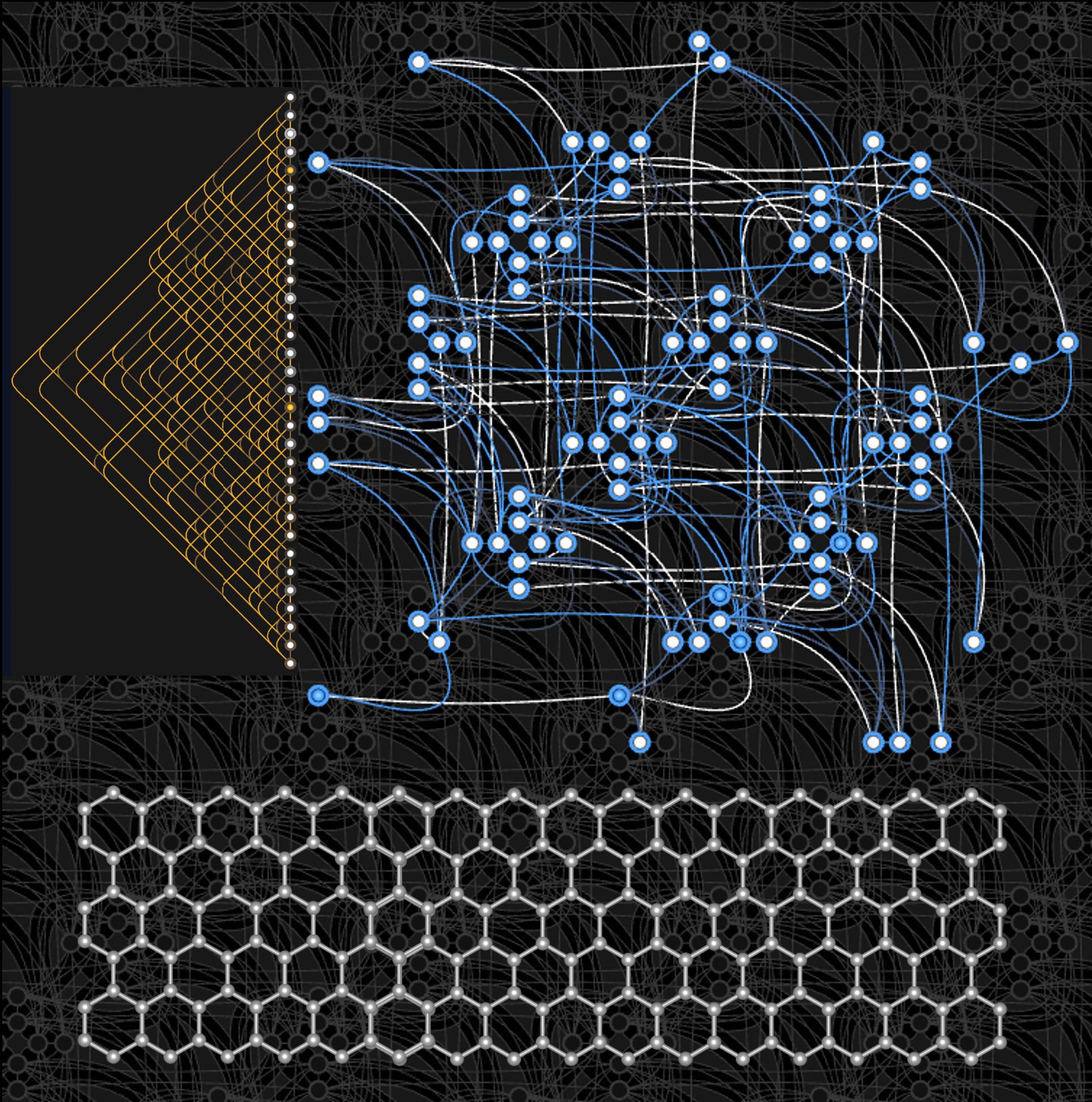 graphic of quantum annealing qubit layout - credit Bruno Camino